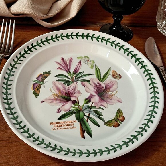 Portmeirion BOTANIC GARDEN (LILY FLOWERED AZALEA) Dinner Plate 10 1/2" - Picture 1 of 11